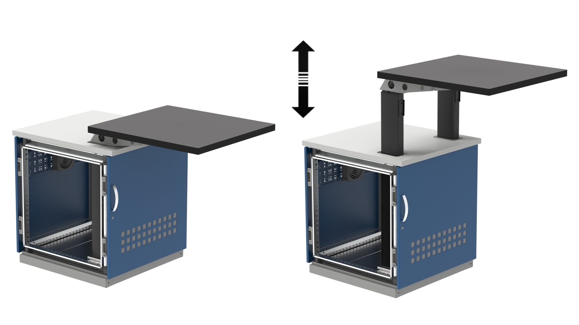 control console with sit-stand system for control center series 3000