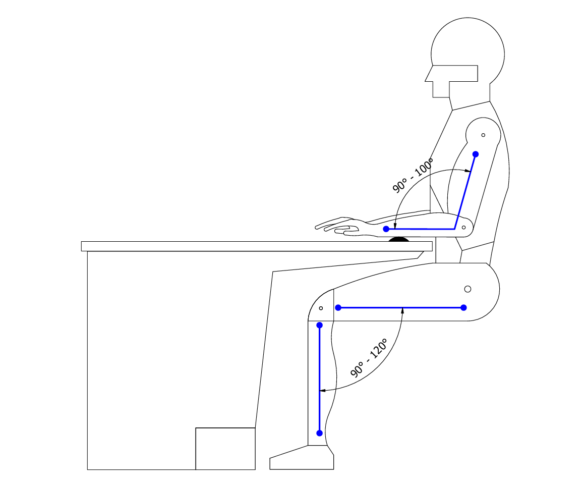 correct posture at the VDT