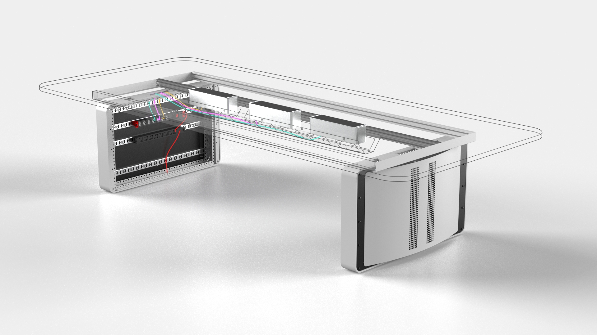 tavolo riunioni tecnico per hybrid meeting room