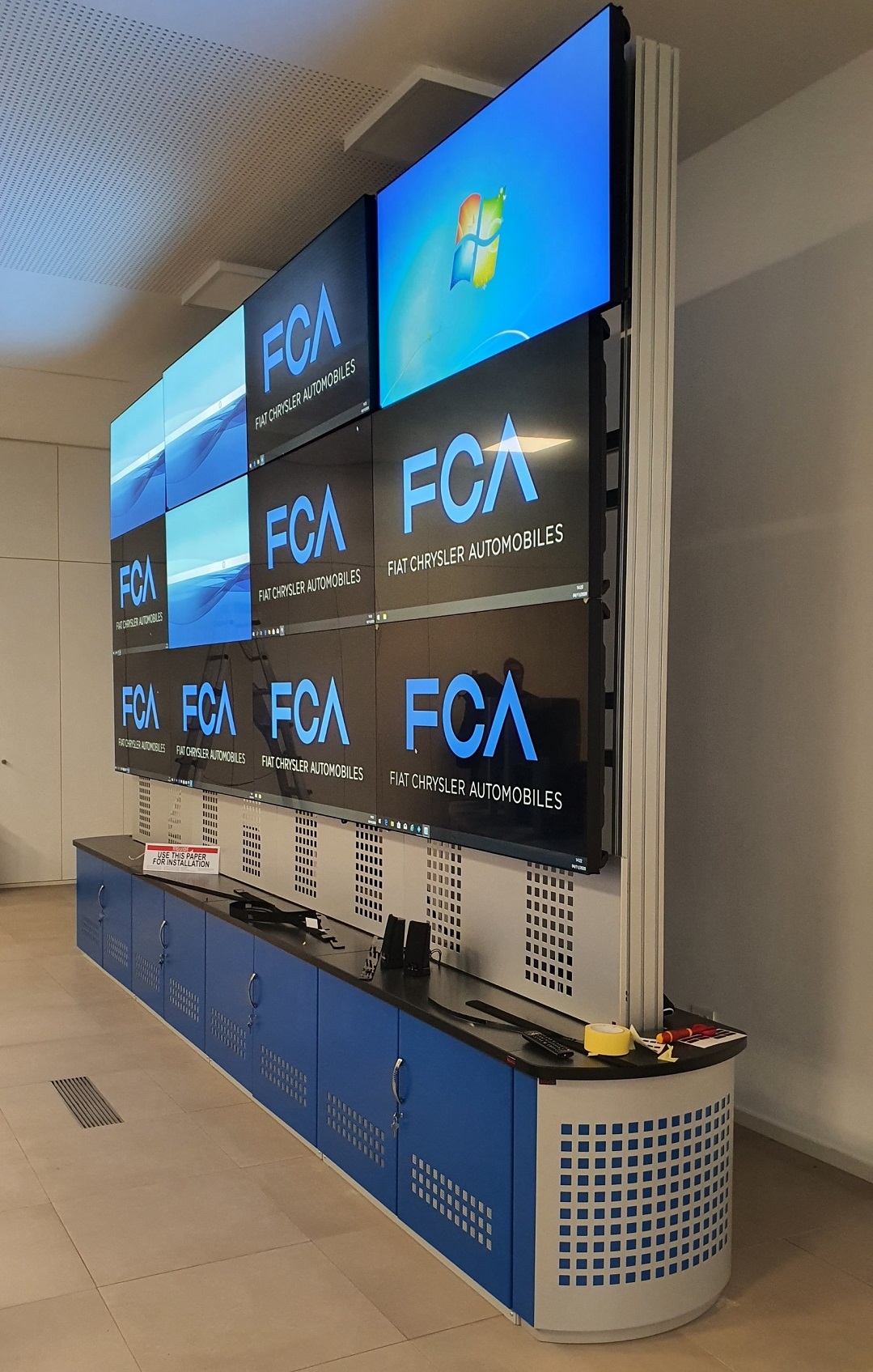 security control center videowall and consoles 