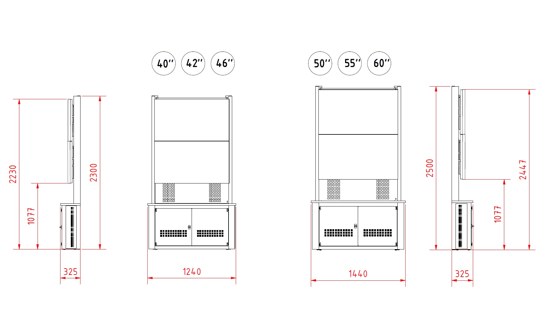 video wall led wall monitors and structure