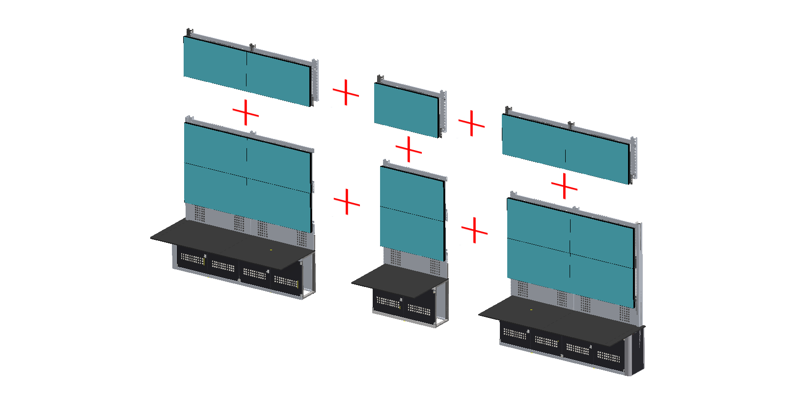 video wall display big screen for control centers modular