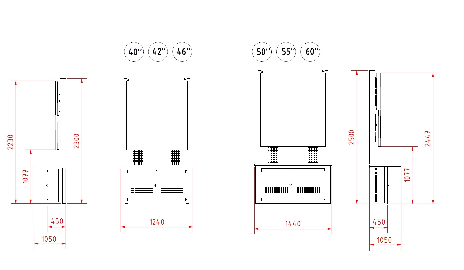 video wall with 2 monitors or displays