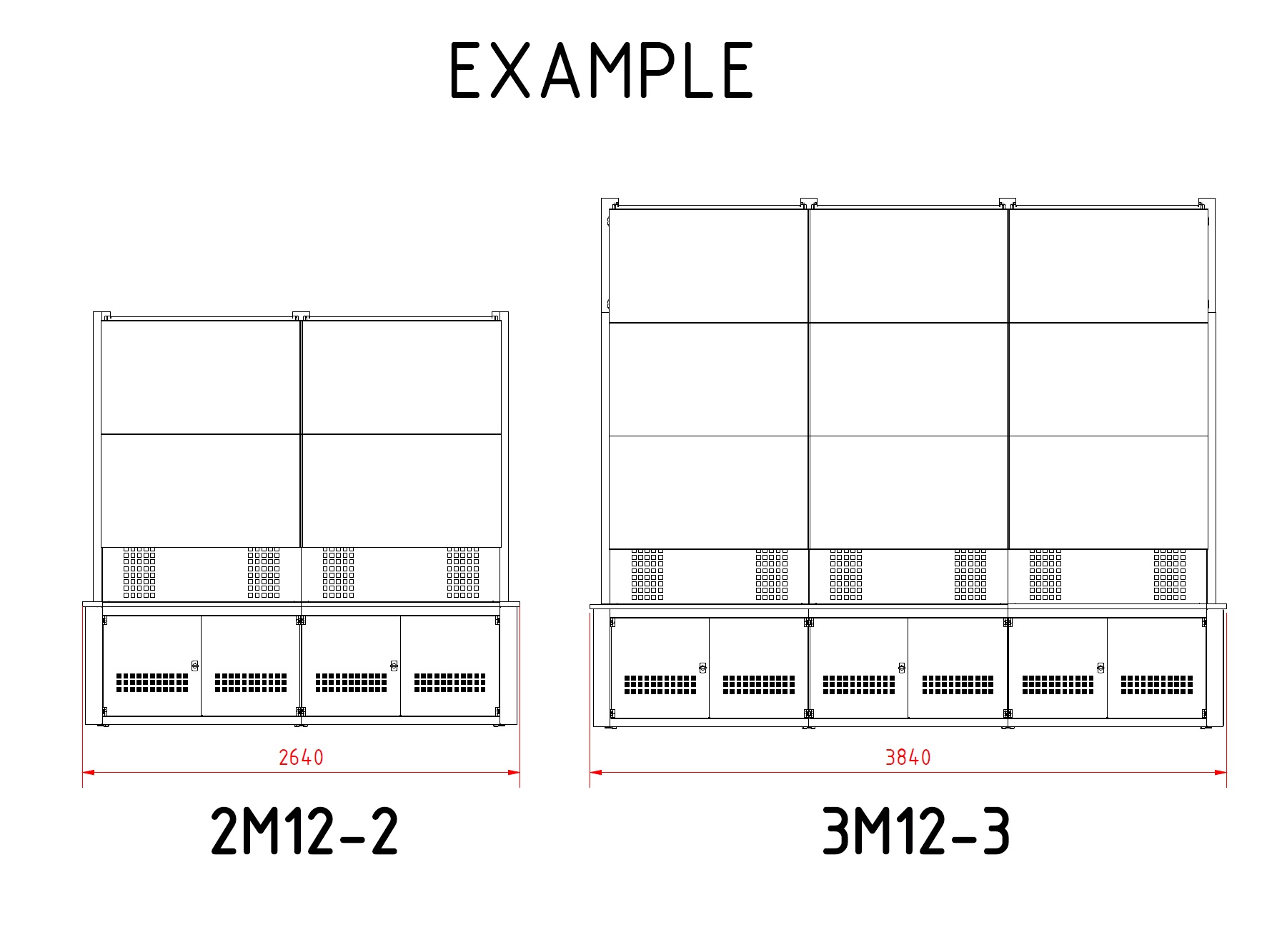 VIDEOWALL 1000 BASE MODULARITA ESEMPIO